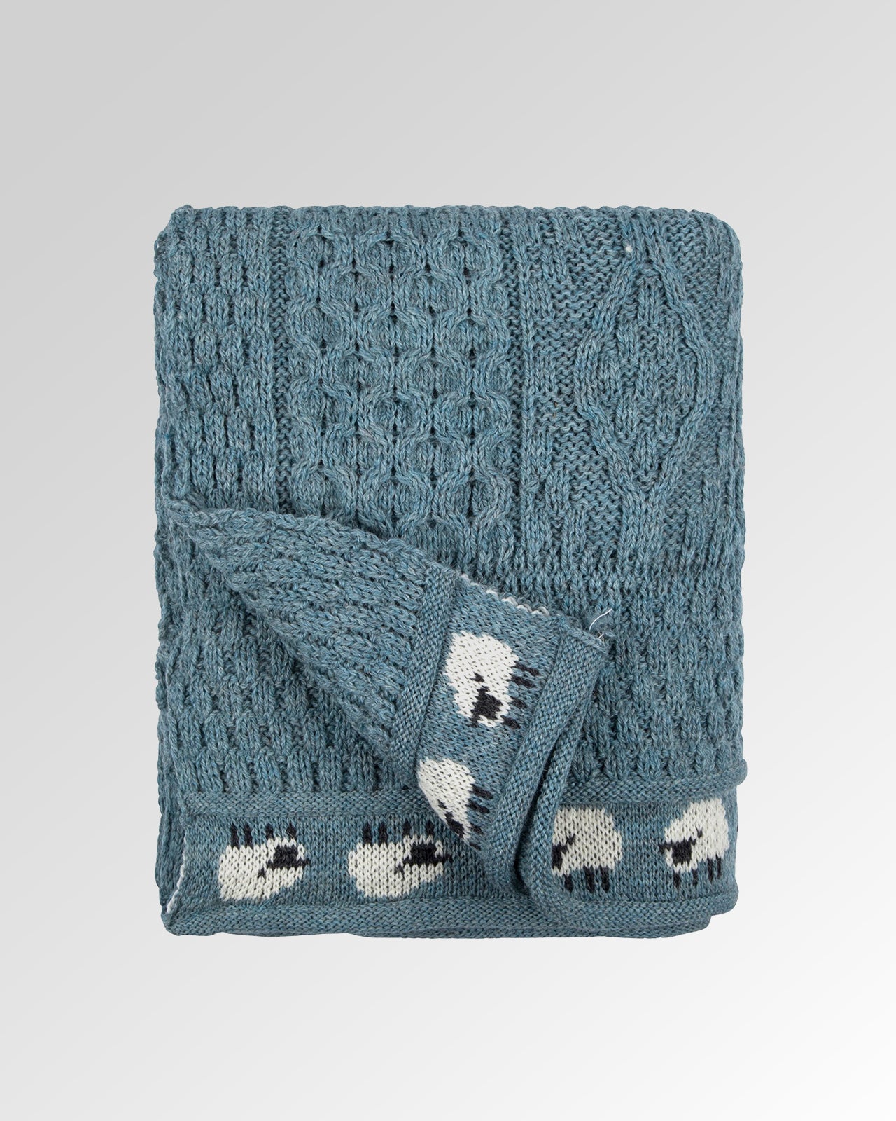 British Wool Aran Sheep Throw