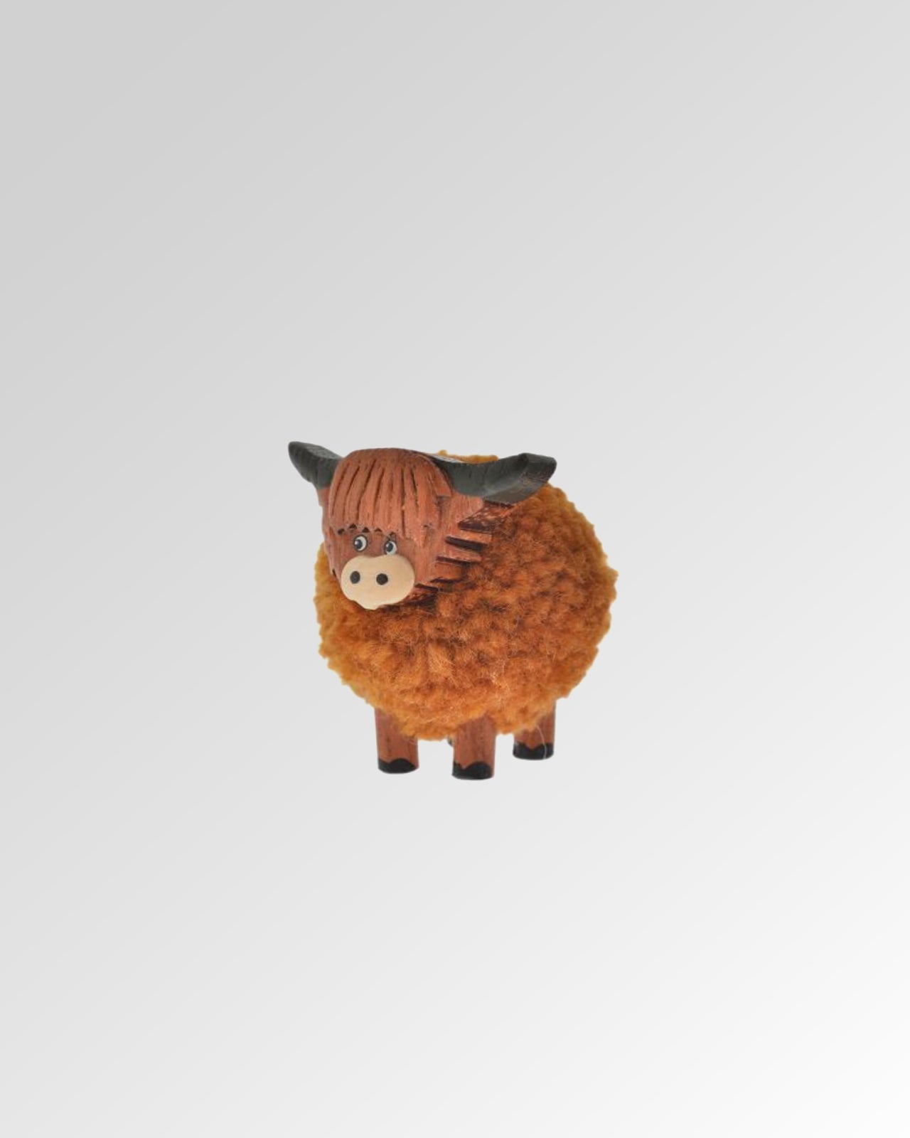 Highland Cow Pompom Ornament