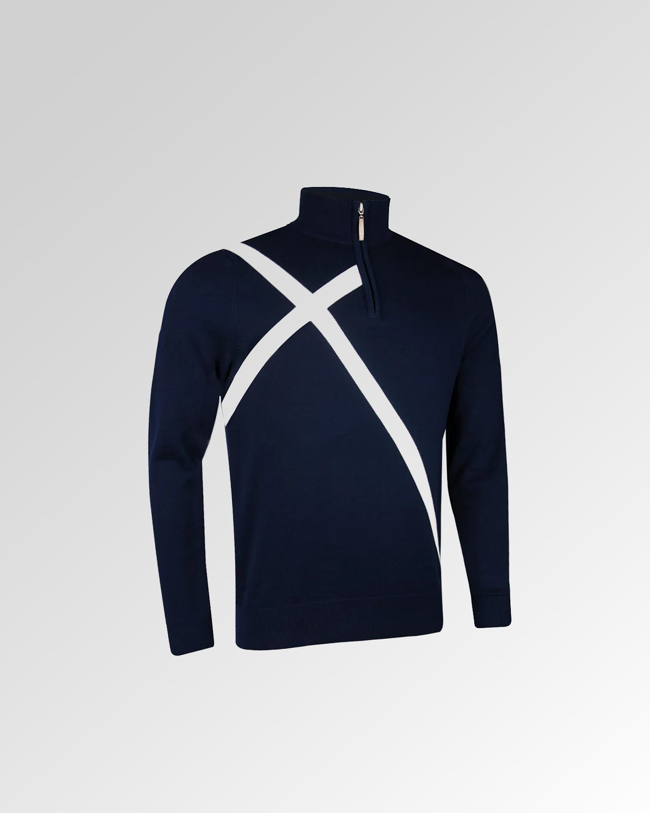 Quarter Zip Saltire Sweater