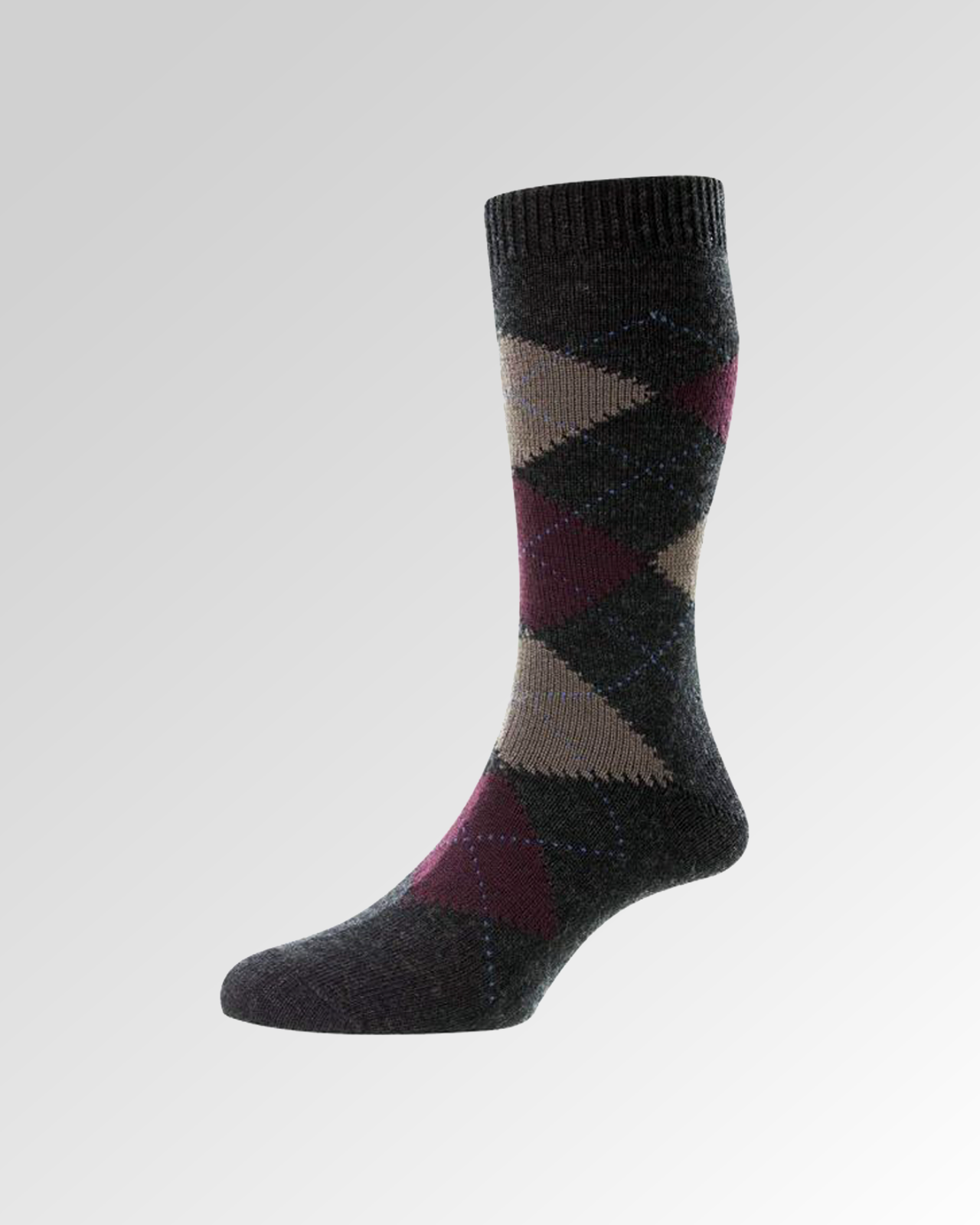 Racton Argyle Merino Wool Socks