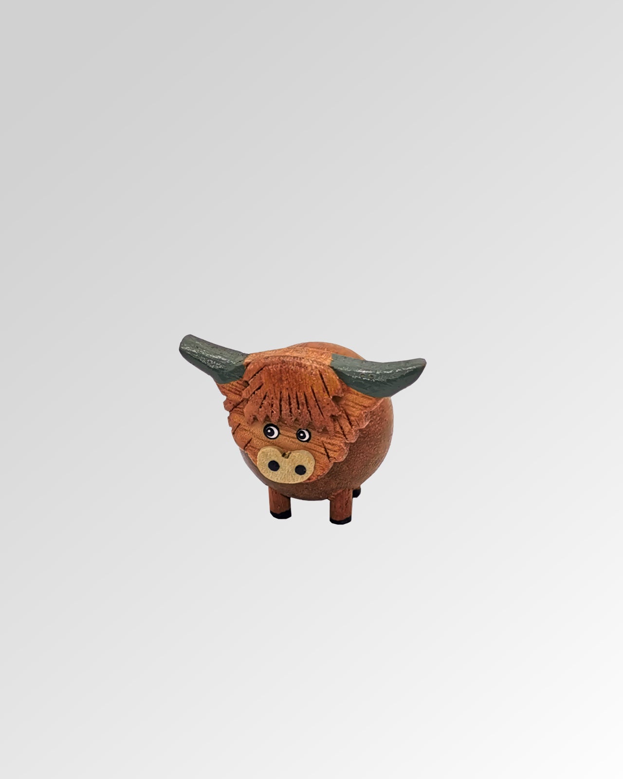 Mini Standing Wooden Cow Ornament