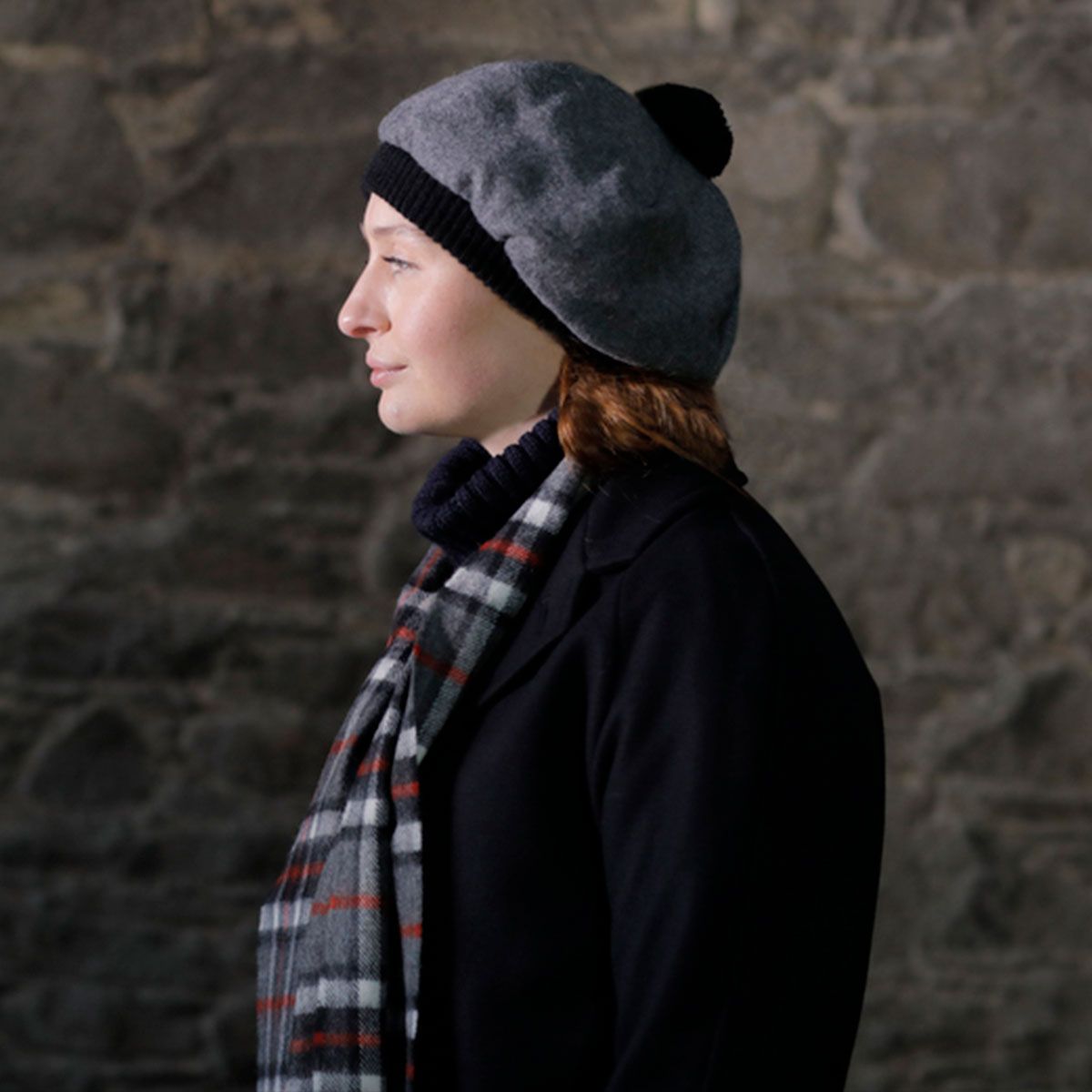 Tartan Brushed Wool Tam