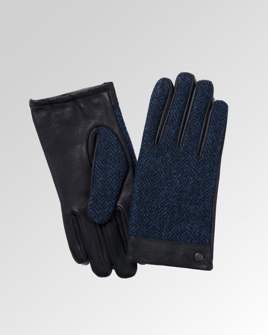 Leather Tweed Gloves