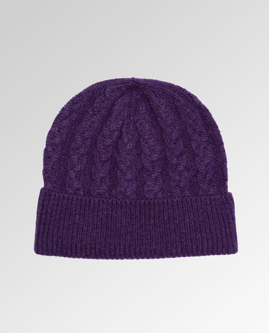 Cable Knit Cashmere Beanie