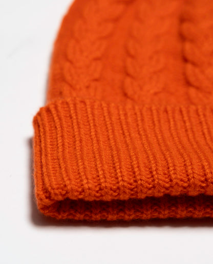 Cable Knit Cashmere Beanie