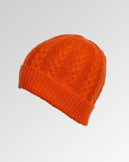 Cable Knit Cashmere Beanie