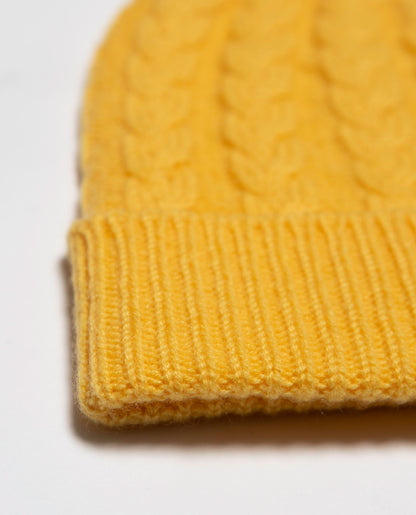 Cable Knit Cashmere Beanie