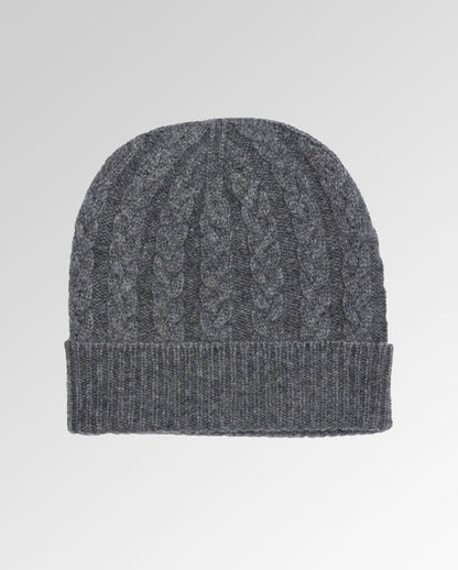Cable Knit Cashmere Beanie
