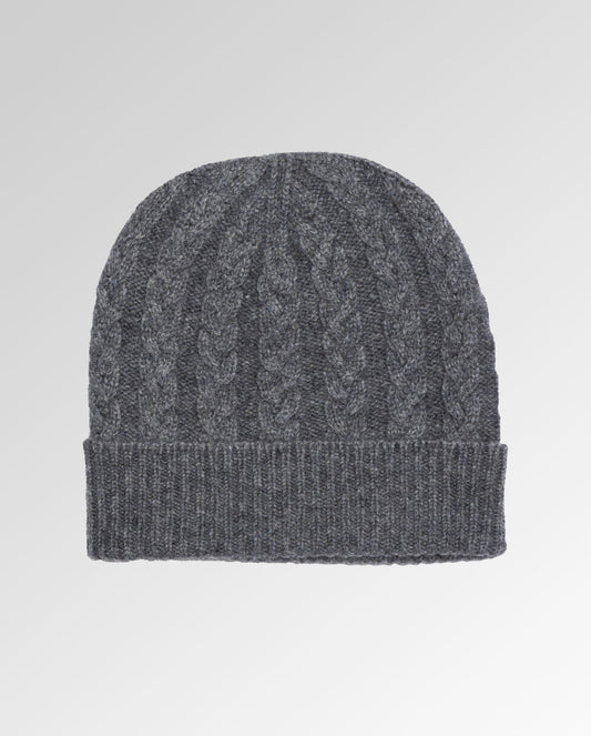 Cable Knit Cashmere Beanie