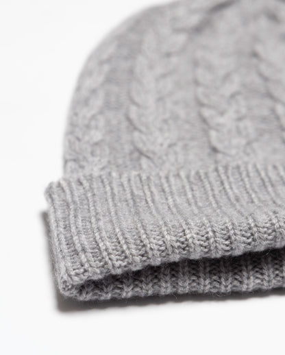 Cable Knit Cashmere Beanie