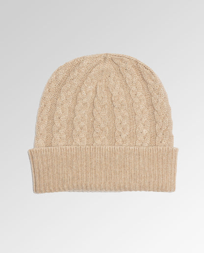 Cable Knit Cashmere Beanie