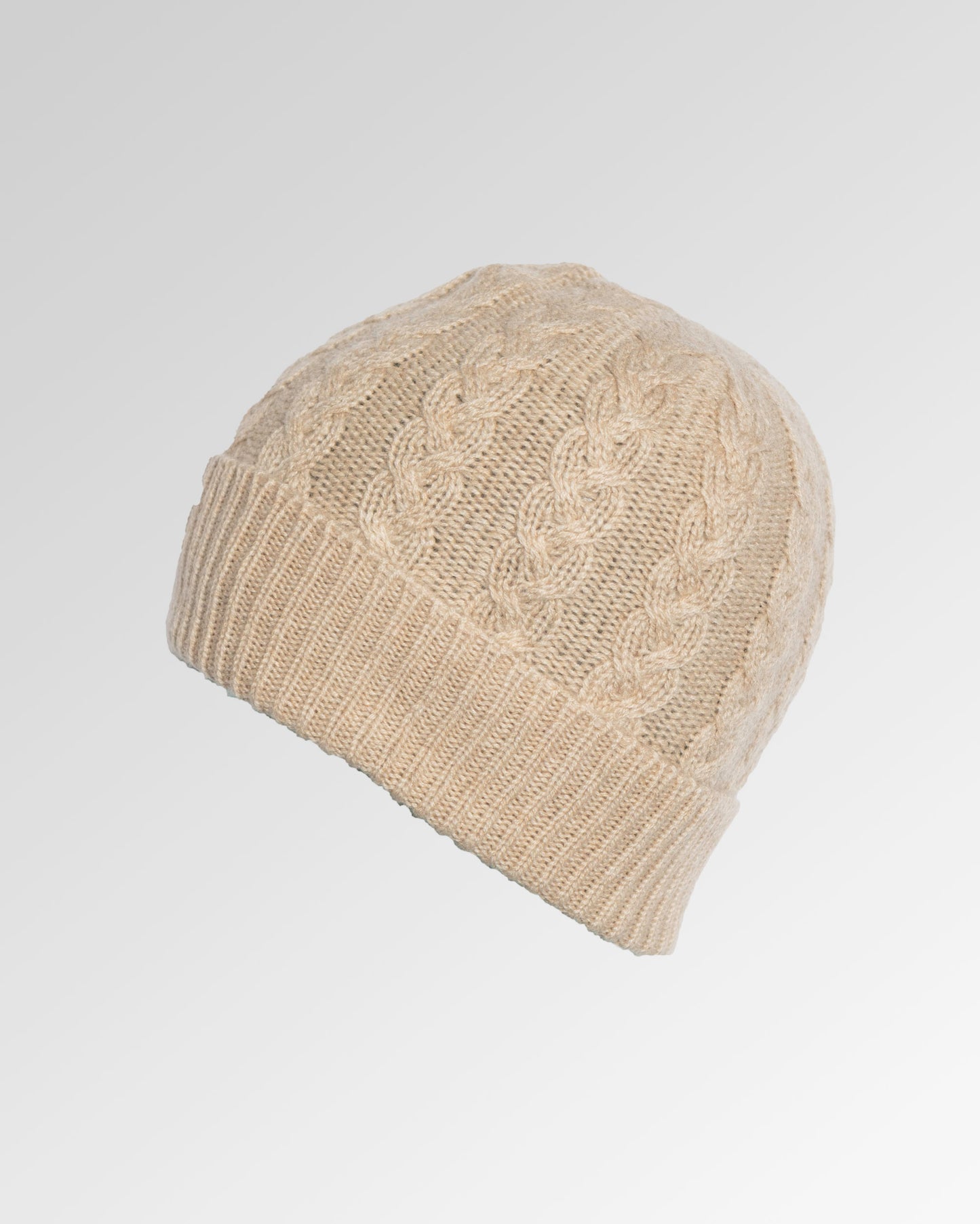 Cable Knit Cashmere Beanie