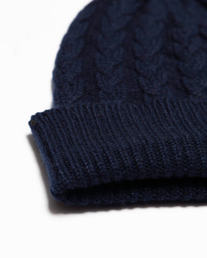 Cable Knit Cashmere Beanie