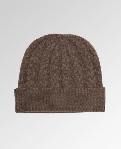 Cable Knit Cashmere Beanie