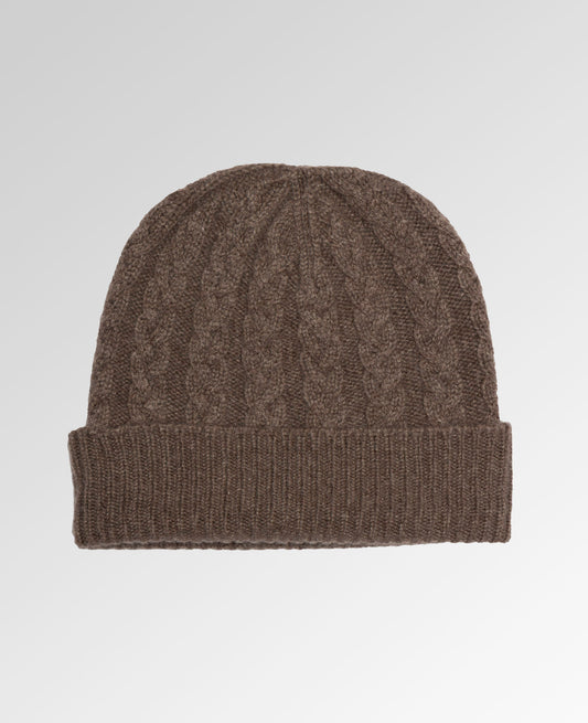 Cable Knit Cashmere Beanie