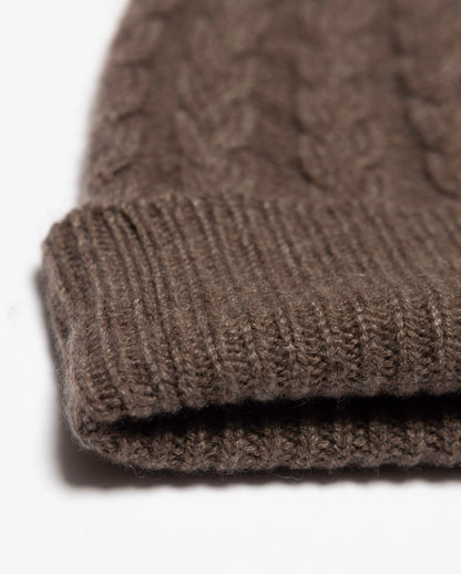 Cable Knit Cashmere Beanie