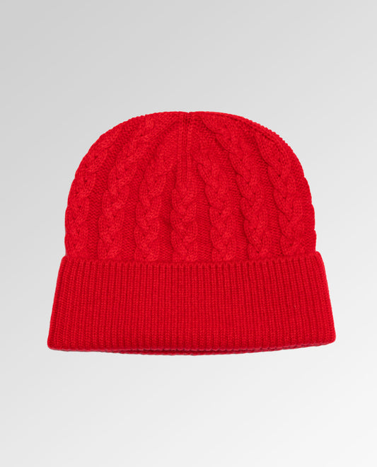 Cable Knit Cashmere Beanie
