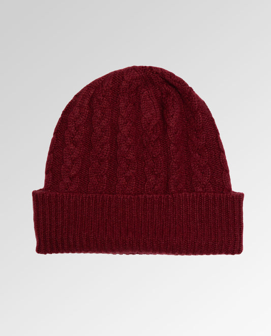 Cable Knit Cashmere Beanie