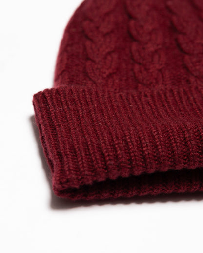 Cable Knit Cashmere Beanie