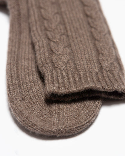 Cable Knit Cashmere Socks