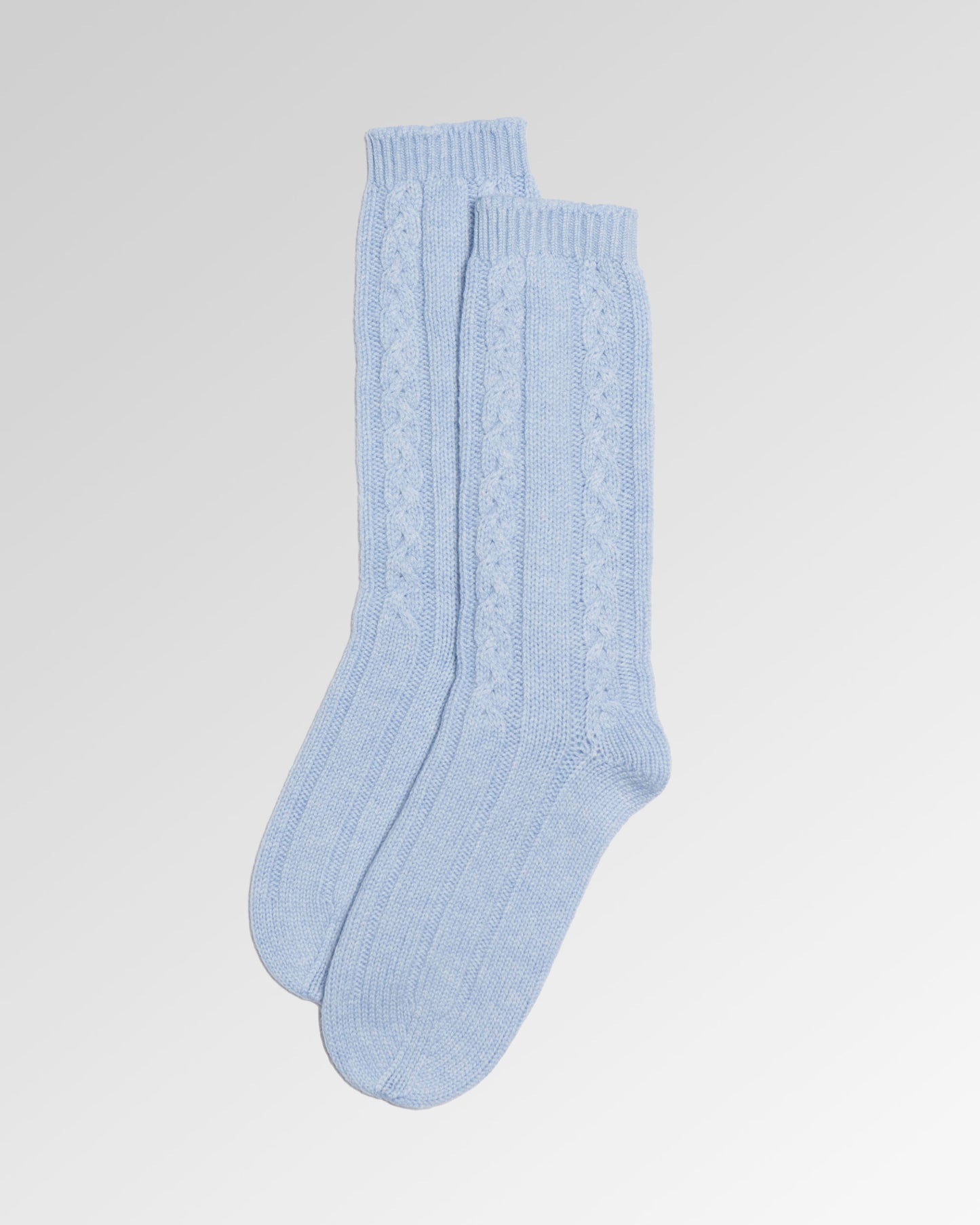 Cable Knit Cashmere Socks