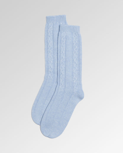 Cable Knit Cashmere Socks