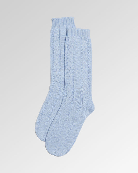 Cable Knit Cashmere Socks