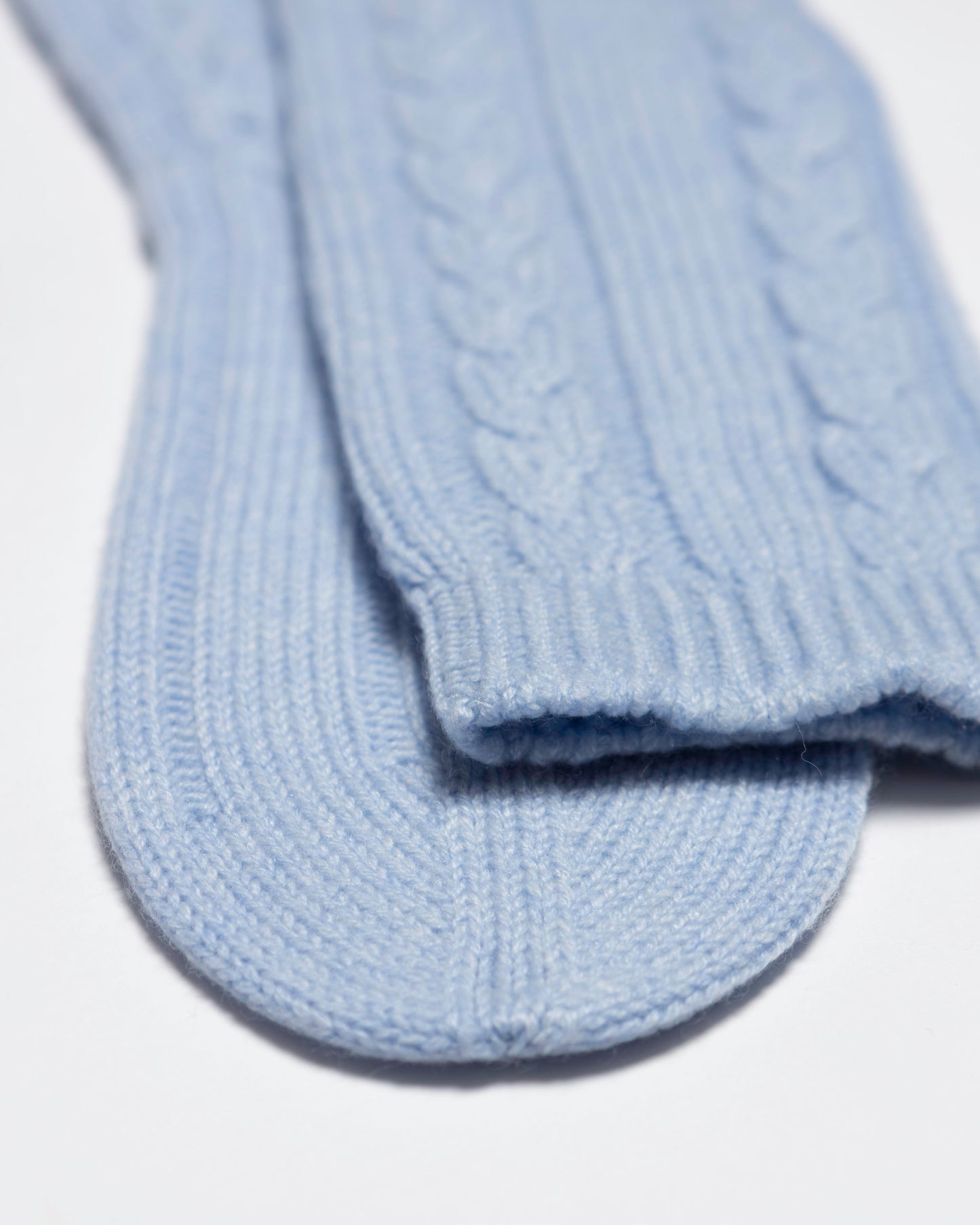 Cable Knit Cashmere Socks