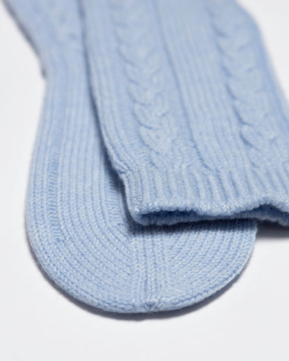 Cable Knit Cashmere Socks