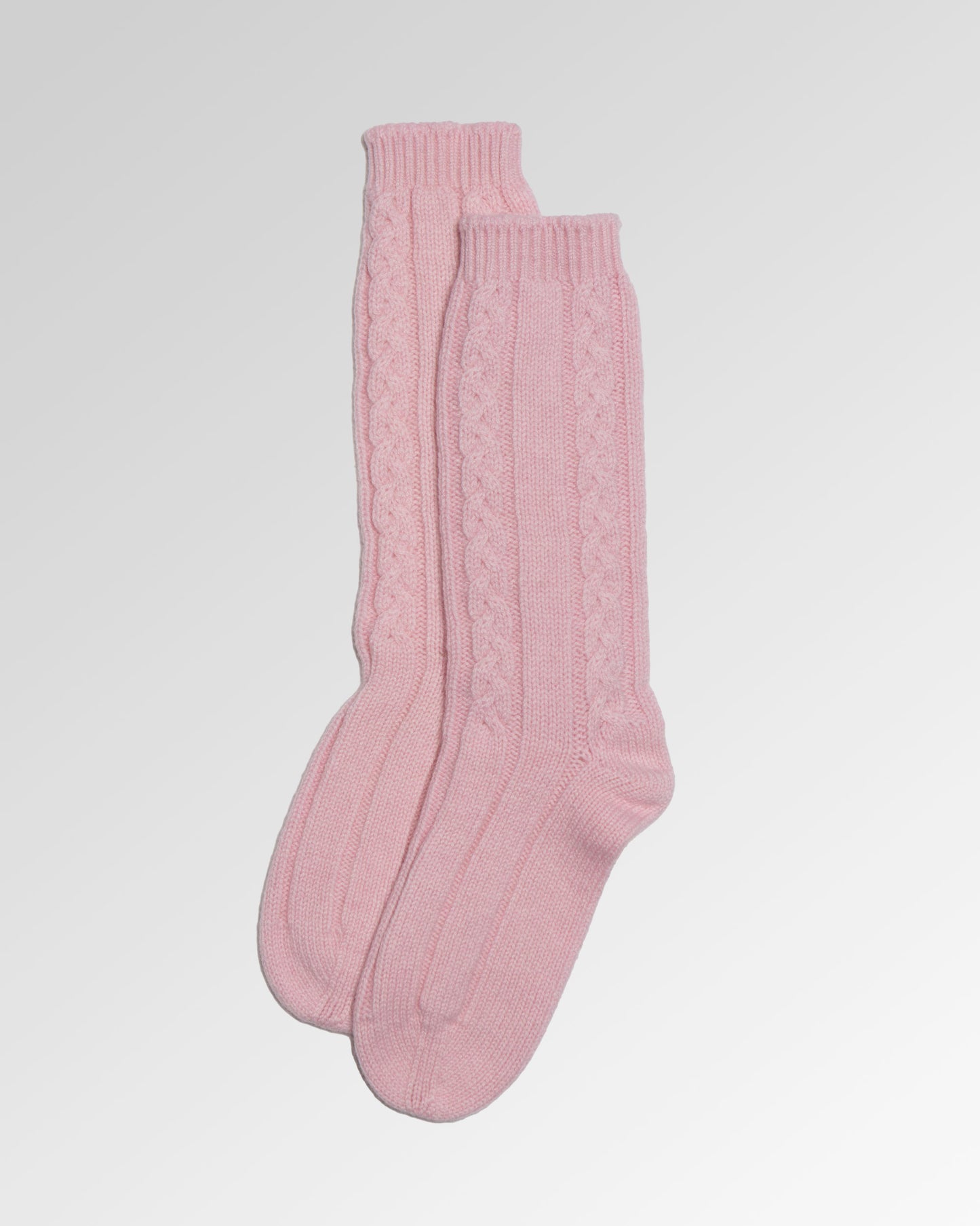 Cable Knit Cashmere Socks