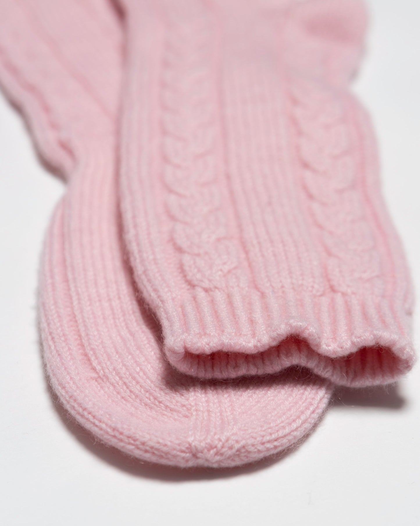 Cable Knit Cashmere Socks