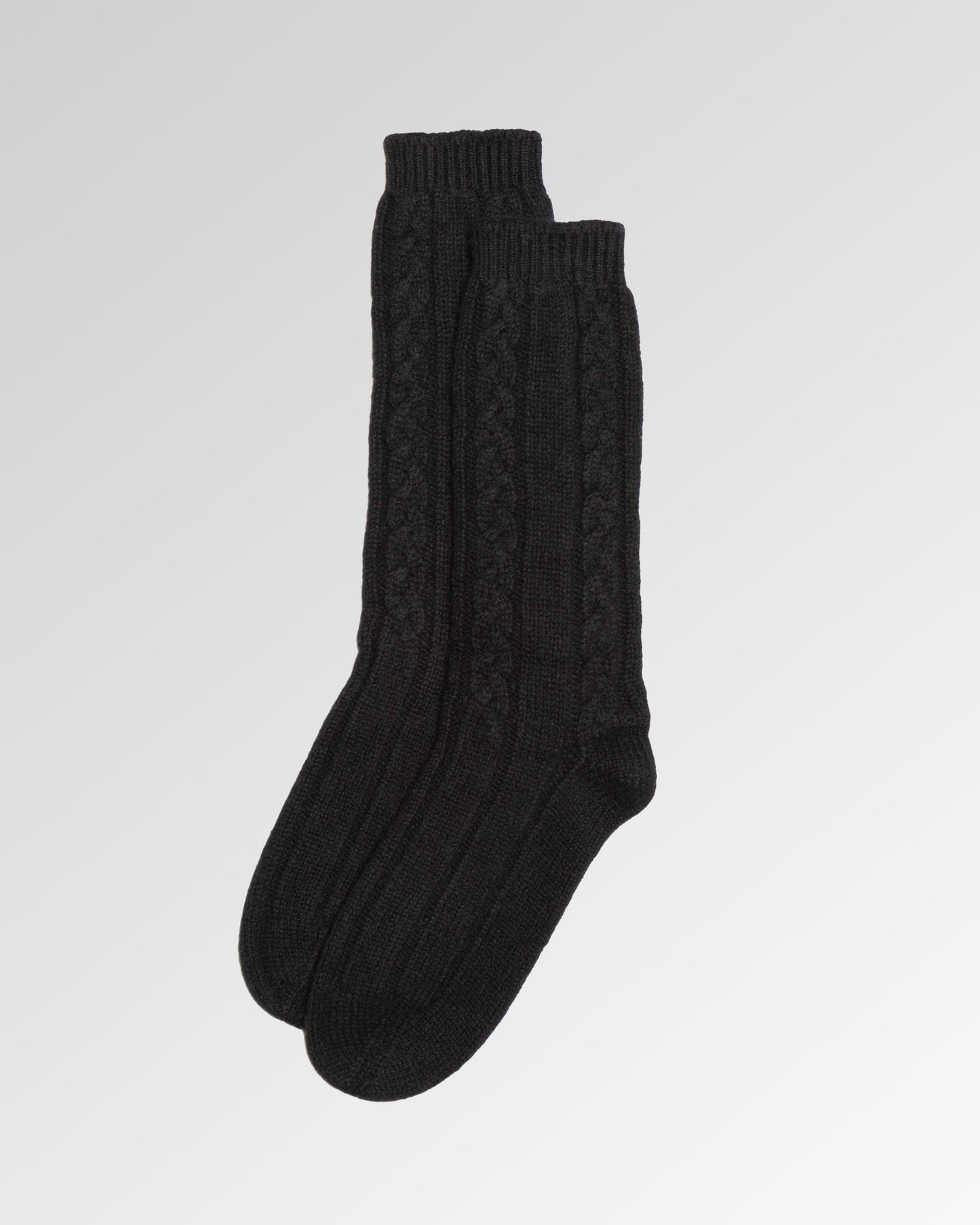 Cable Knit Cashmere Socks