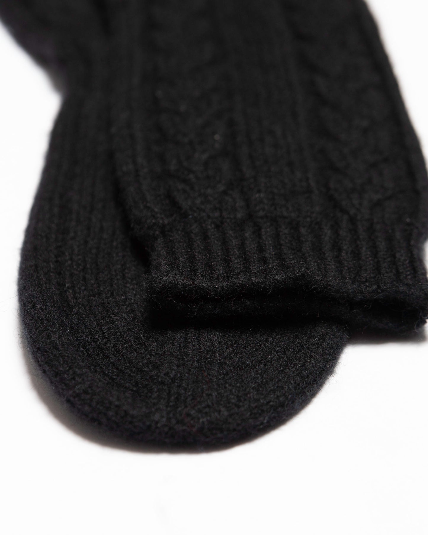 Cable Knit Cashmere Socks