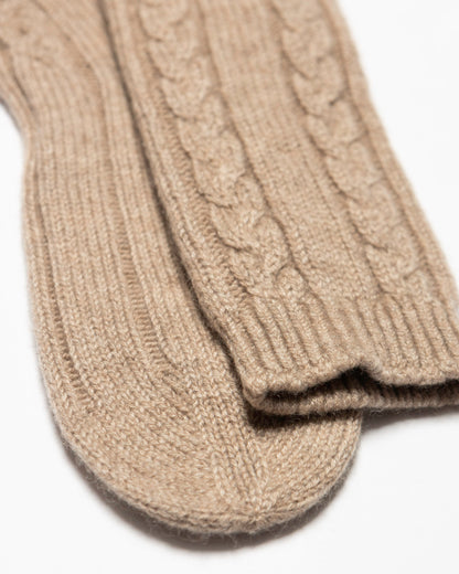 Cable Knit Cashmere Socks