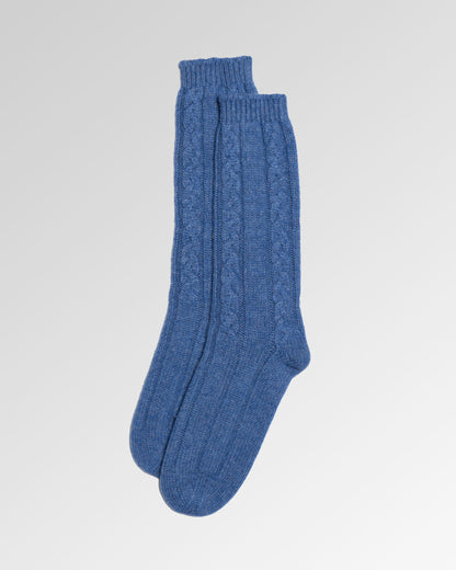 Cable Knit Cashmere Socks