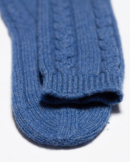 Cable Knit Cashmere Socks