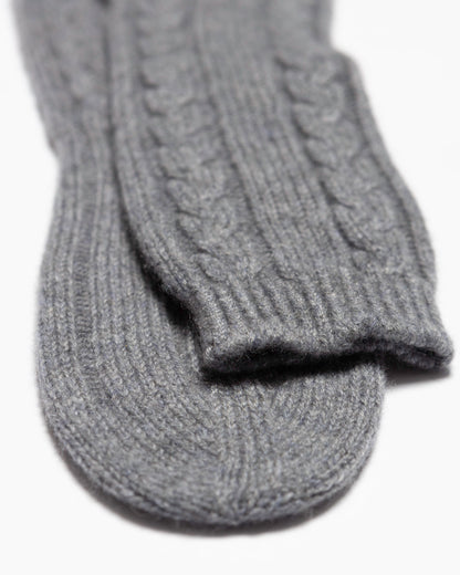 Cable Knit Cashmere Socks