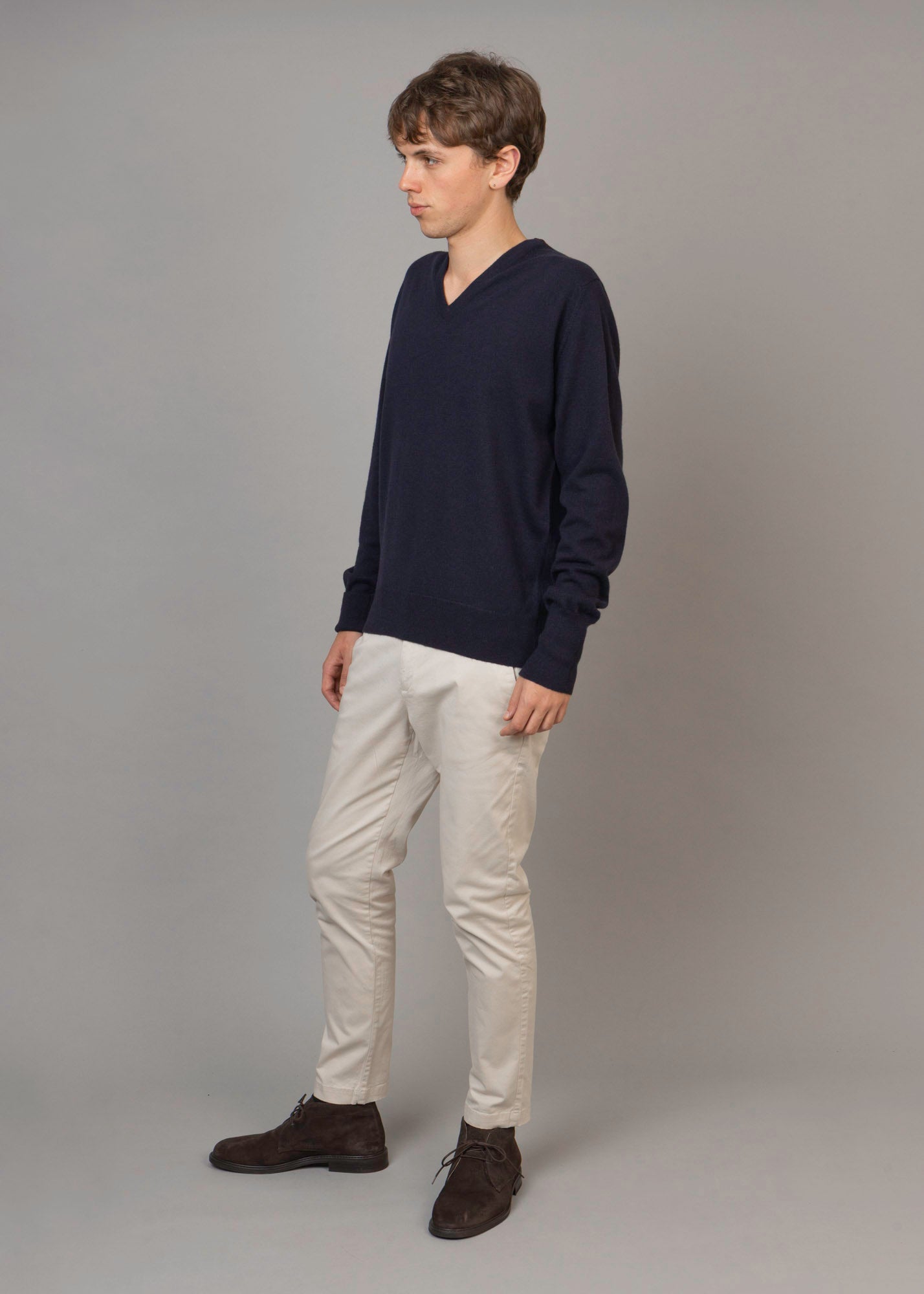 Superfine Cashmere V-Neck Jumper