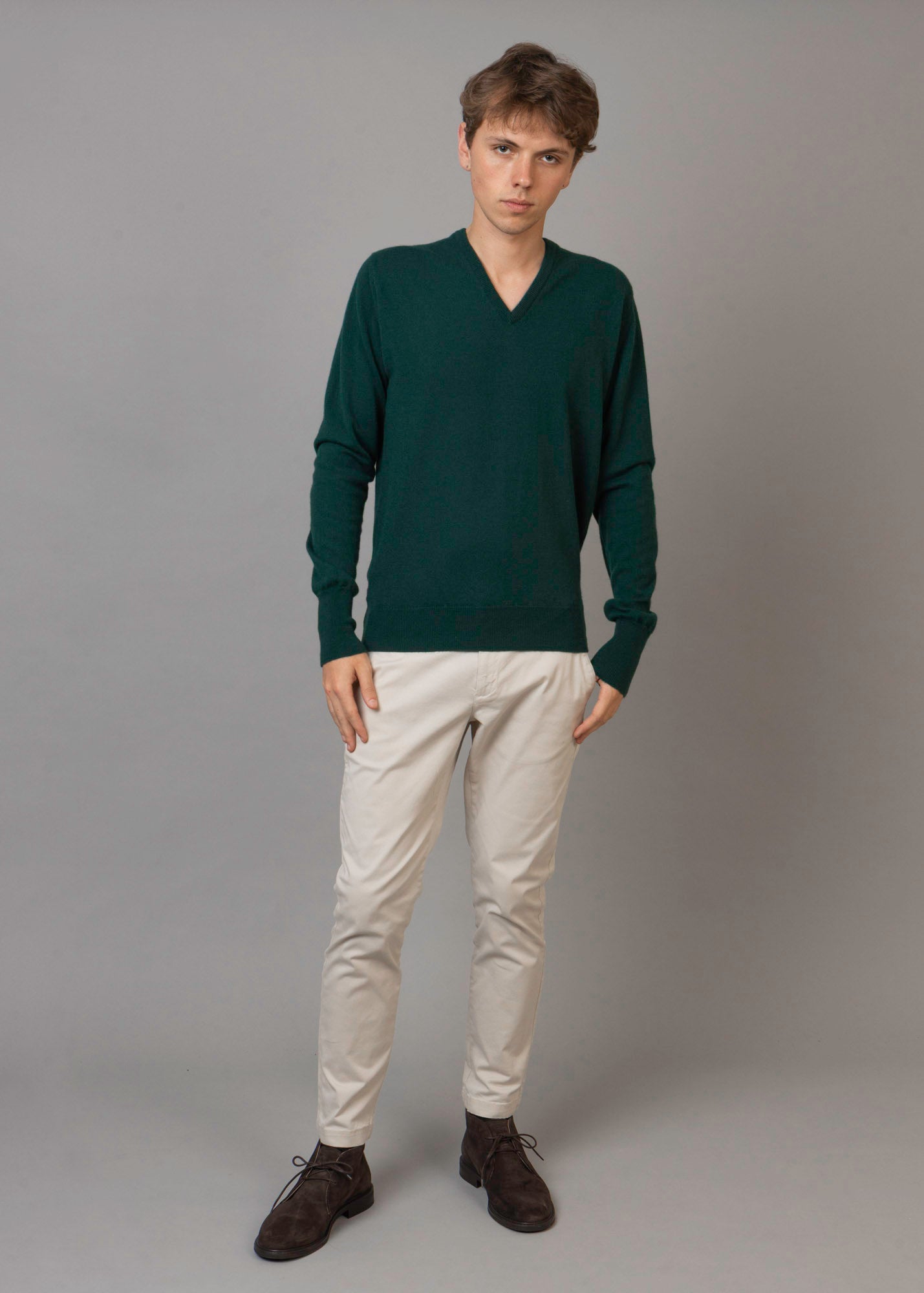 Superfine Cashmere V-Neck Jumper