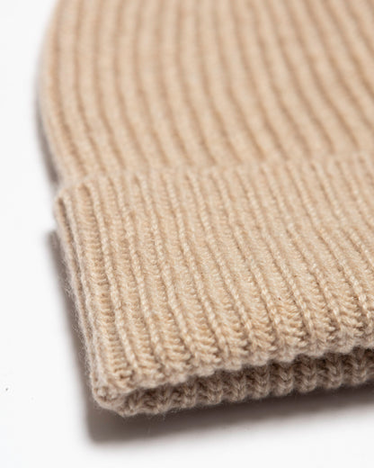 Ribbed Cashmere Beanie