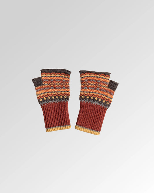 Fairisle Merino Wool Open Mitt
