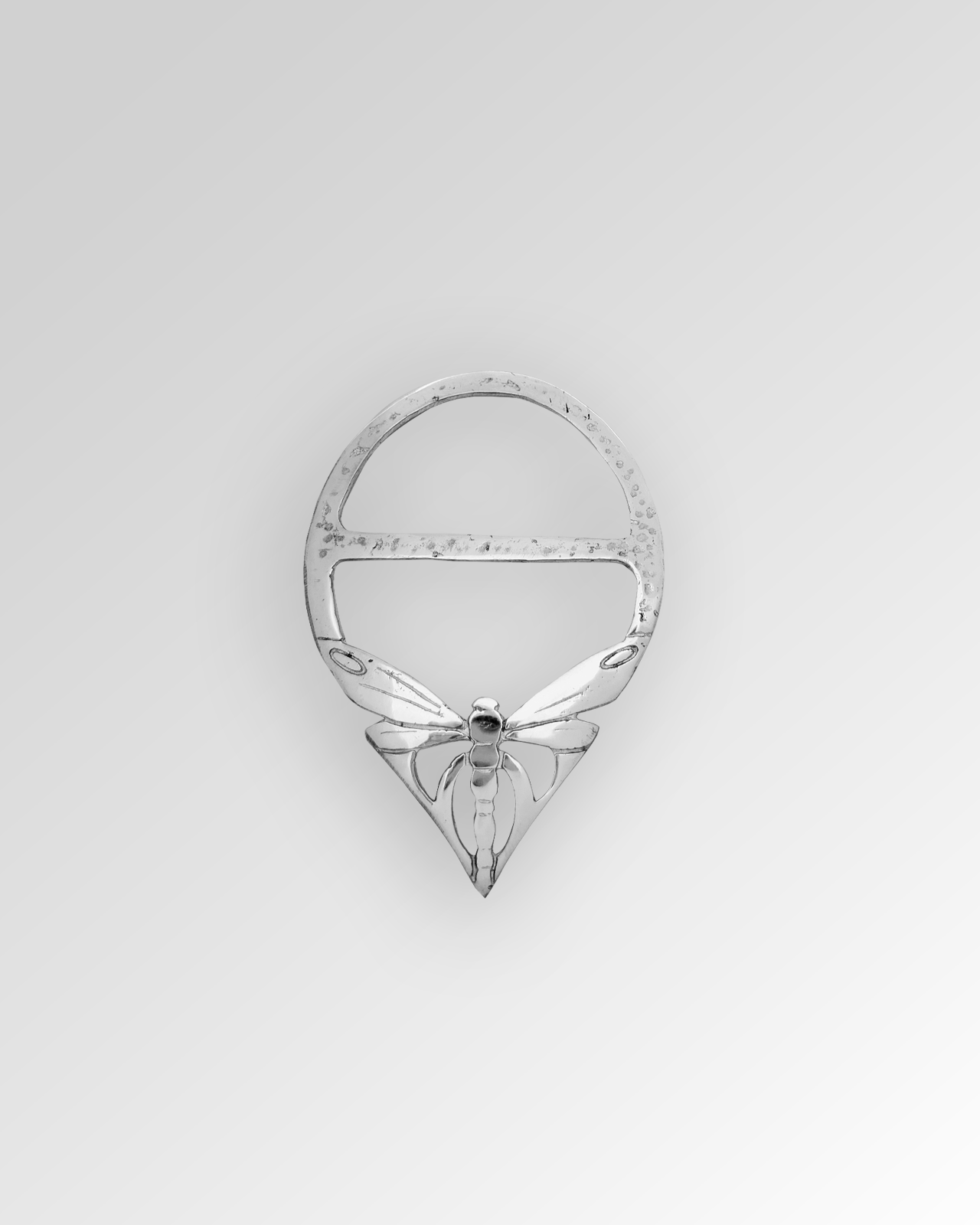 Scarf Ring in Polished Pewter