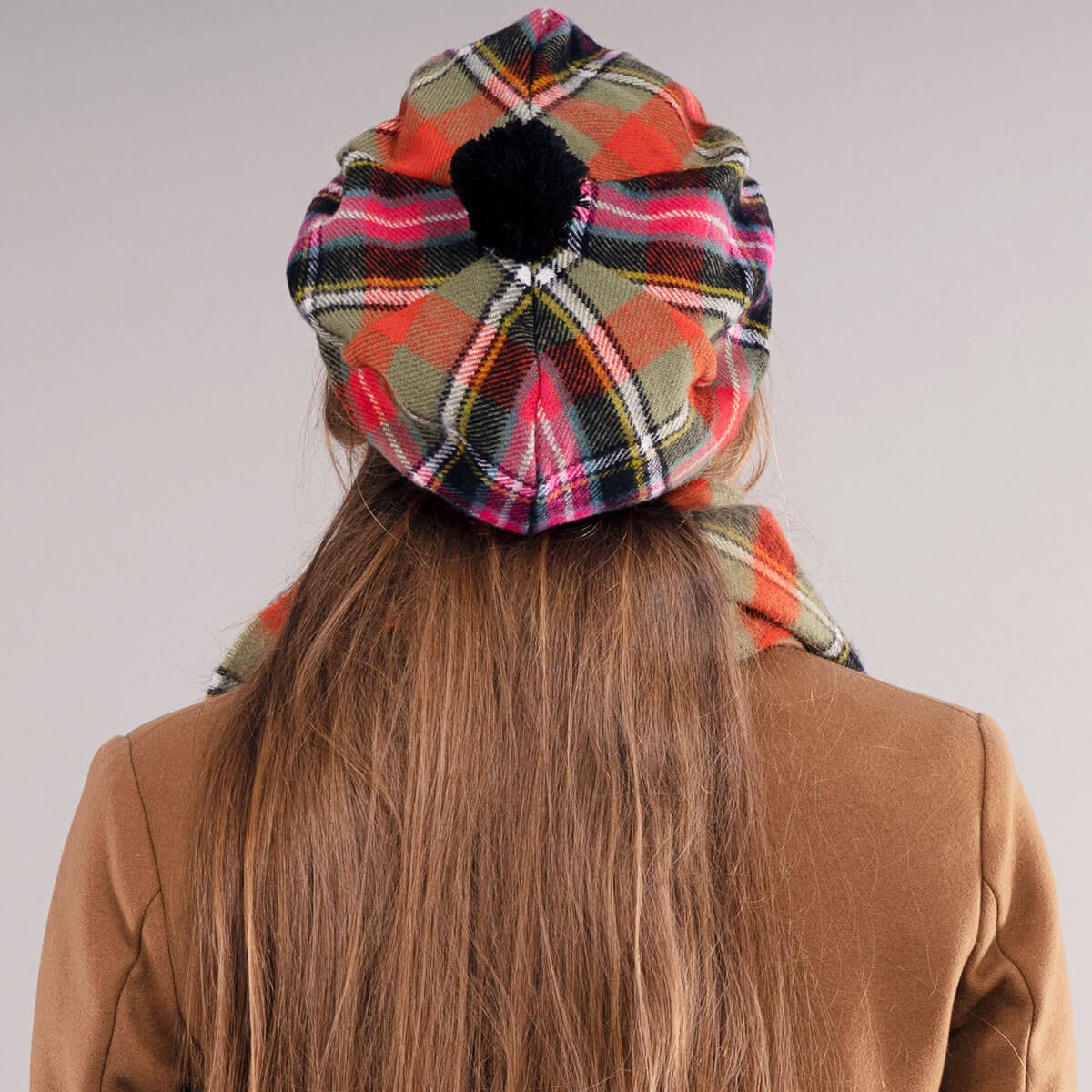 Tartan Brushed Wool Tam