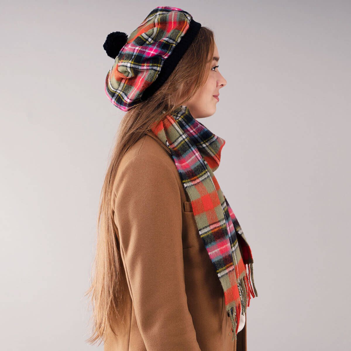 Tartan Brushed Wool Tam