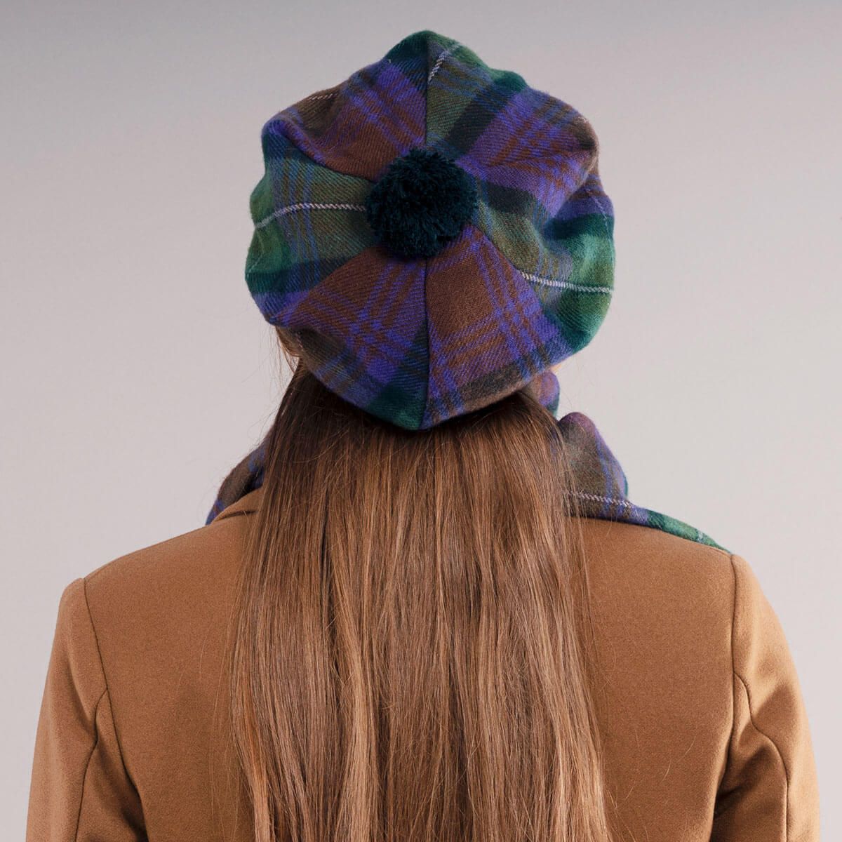 Tartan Brushed Wool Tam