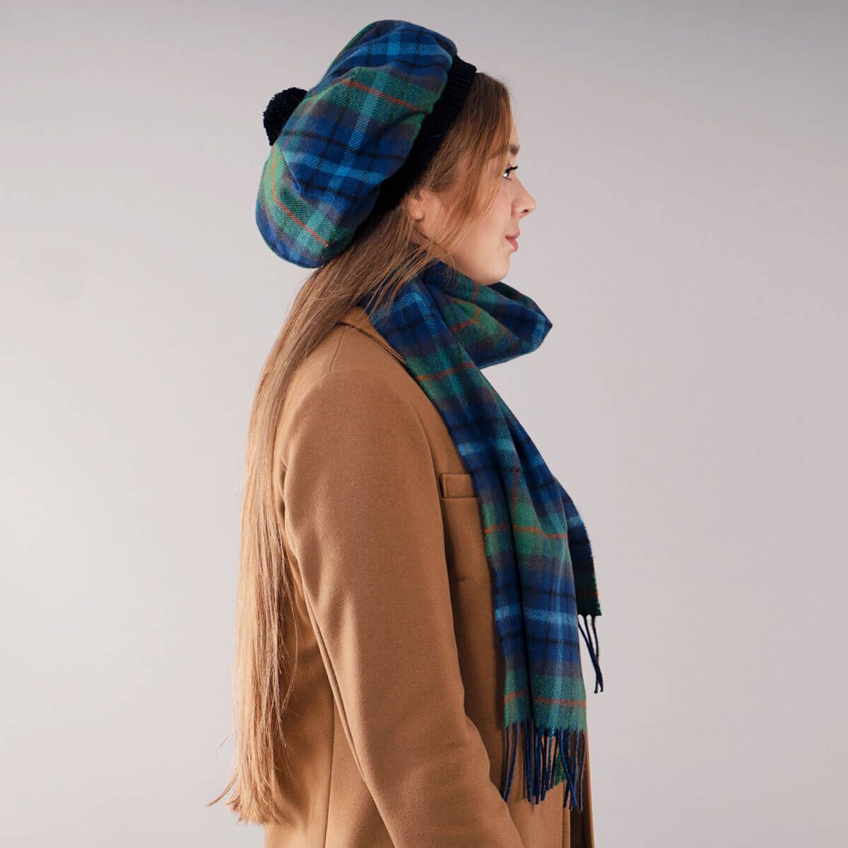 Tartan Brushed Wool Tam