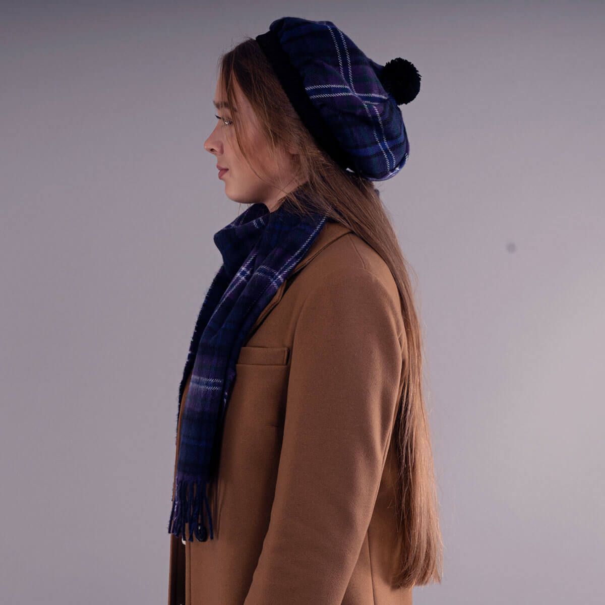 Tartan Brushed Wool Tam