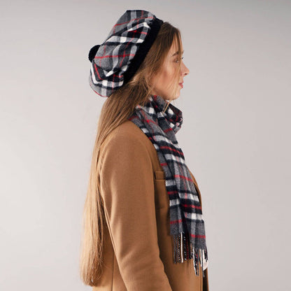 Tartan Brushed Wool Tam