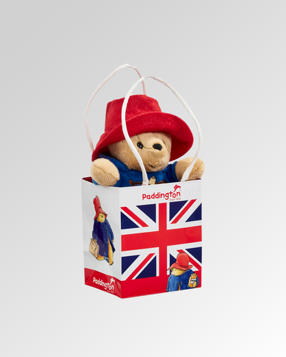 Classic Paddington Bear in Union Jack Bag