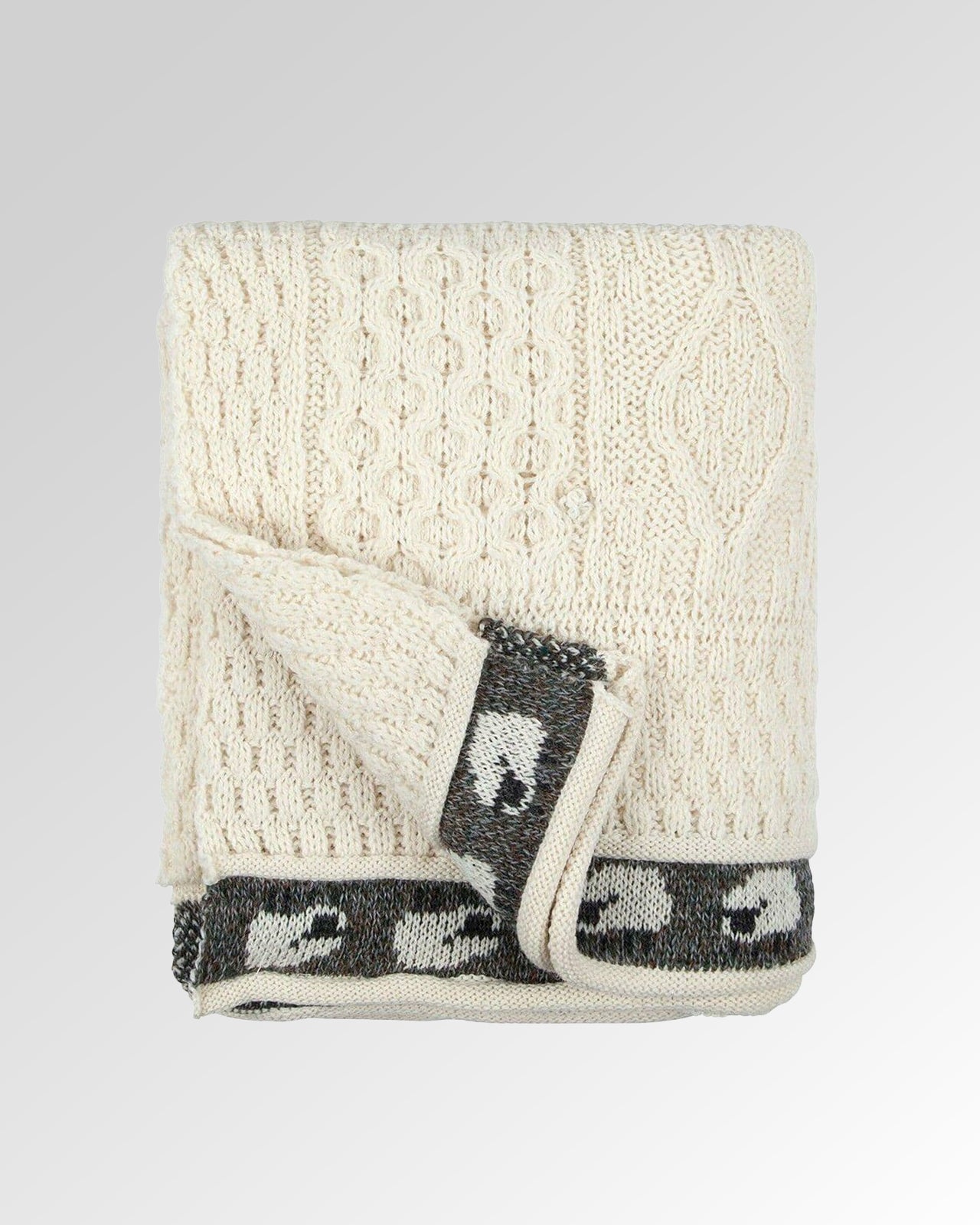 British Wool Aran Sheep Throw